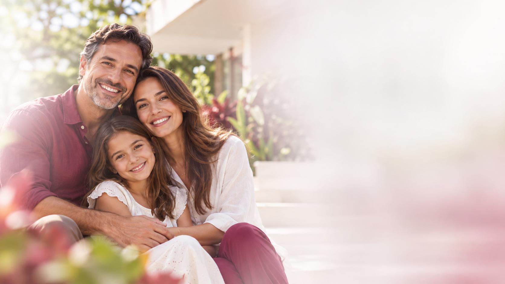Família sorrindo protegida por plano de saúde Bradesco Saúde em Minas Gerais